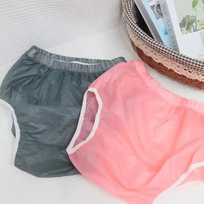 Culottes d'incontinence pour adultes en plastique TPU, imperméables, réutilisables, couvre-couches anti-fuites, sous-vêtements spéciaux pour besoins particuliers