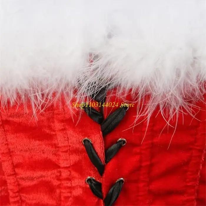 N5ke Lingeries Noël pour femmes Costume Santa Sexy Bustier Corset Top Body Body Garter Lingeries Performances Vêtements