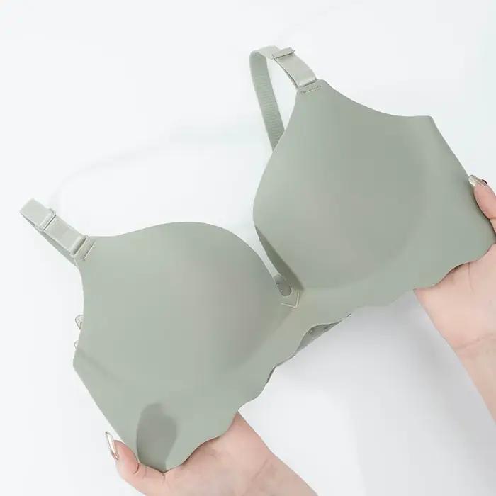 Femmes soutien-gorge sans couture solide Push Up Lingerie Sexy sans fil Bralette femme intimes confort mode française sous-vêtements haut soutiens-gorge