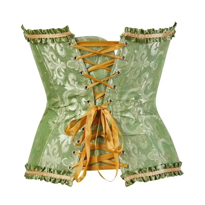 Bustiers et Corsets Sexy, hauts en dentelle florale pour femmes, Vintage, gothique, surbuste, Satin Jacquard