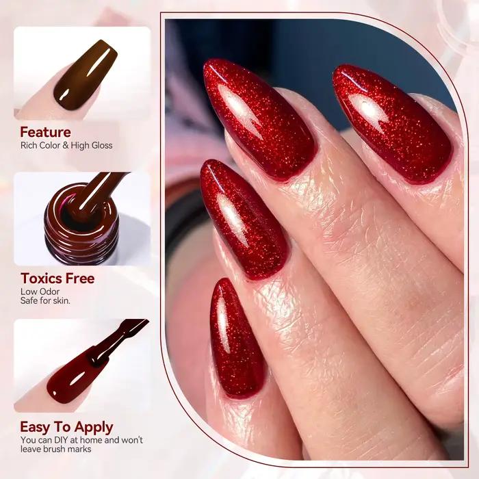 BORN PRETTY 130 farieb Gélový lak na nechty 10ml Polostály lak Nail Art manikúra namáčanie LED UV Gél lak na