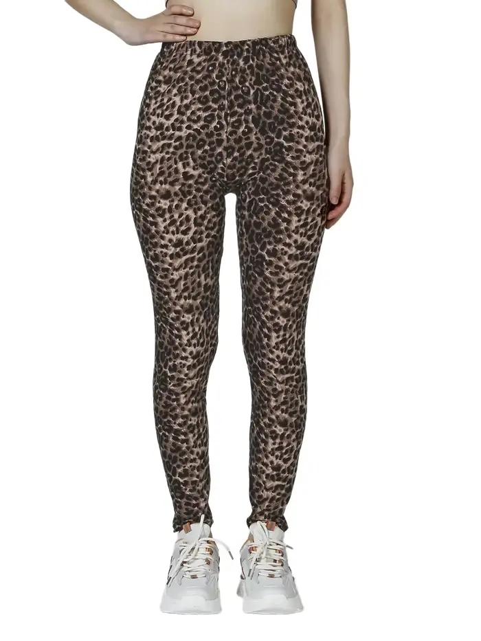 Nouveau motif léopard à rayures colorées, sous-vêtement Sexy à 9 points pour femmes, à la mode et au roman