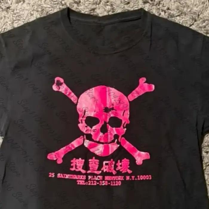Dámske tričko Vintage Y2K 2000s Anime Milé Neformálne Potlač Emo Streetwear Gotické Harajuku Estetické Grafické