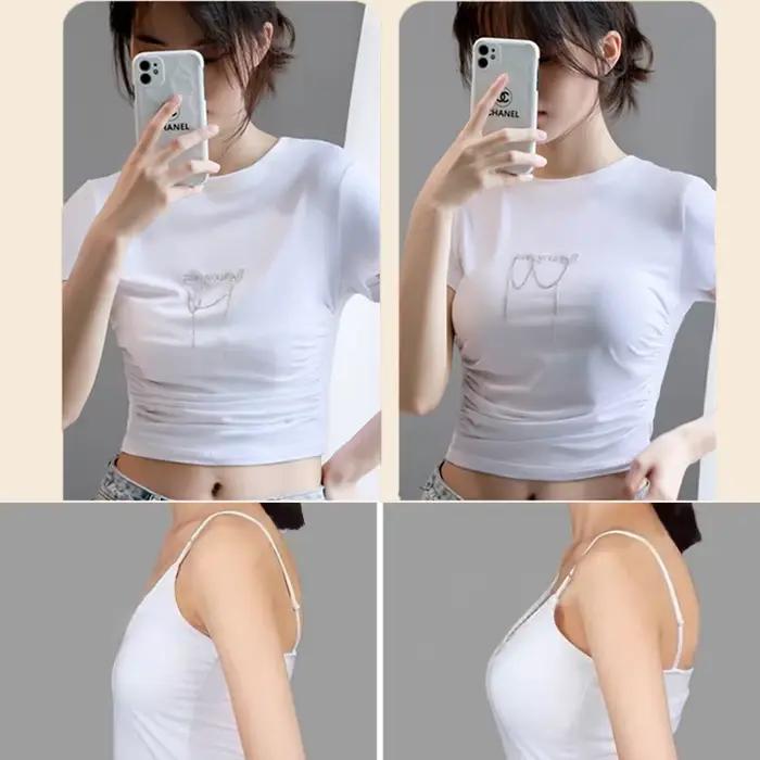 Soutien-gorge Push Up Sans Bretelles, Soutien-gorge Adhésif Optique, Rembourré, Continents, Bande Réutilisable, Couverture Invisible, Selicon, Sangle de Soutien-gorge Libre, 5cm