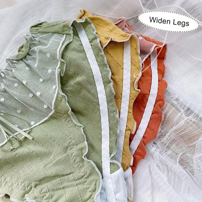 Culotte en coton à volants en dentelle pour femmes, grande taille, sous-vêtements féminins, slips en coton, doux, nœud mignon, TANSexy, 6XL, 7XL