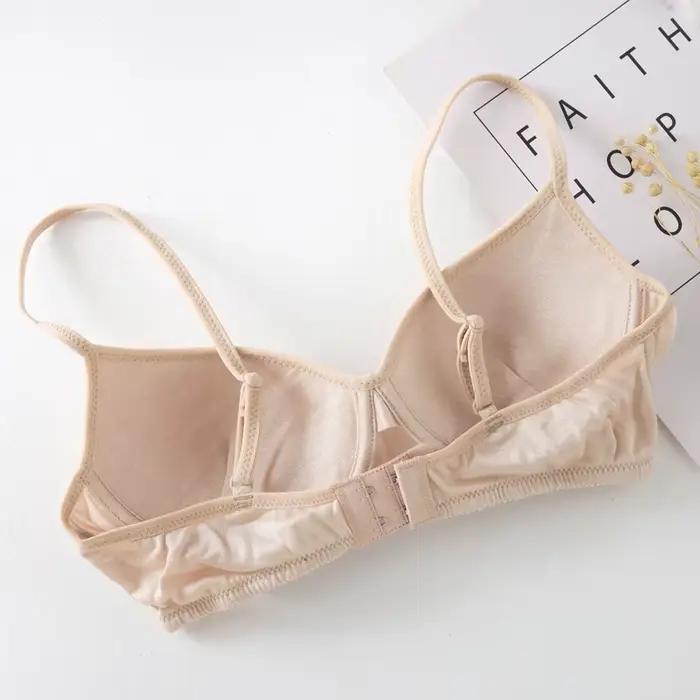 InjBra-Soutien-gorge sans armatures pour femmes, 3/4 solide, fin, confortable, bretelles ajustées, 2023