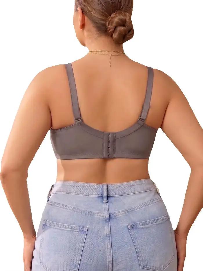 Soutien-gorge sans armatures en dentelle et maille pour femmes grandes tailles, couvrant entièrement, anti-affaissement, avec soutien latéral, bretelles ajustables, confortable
