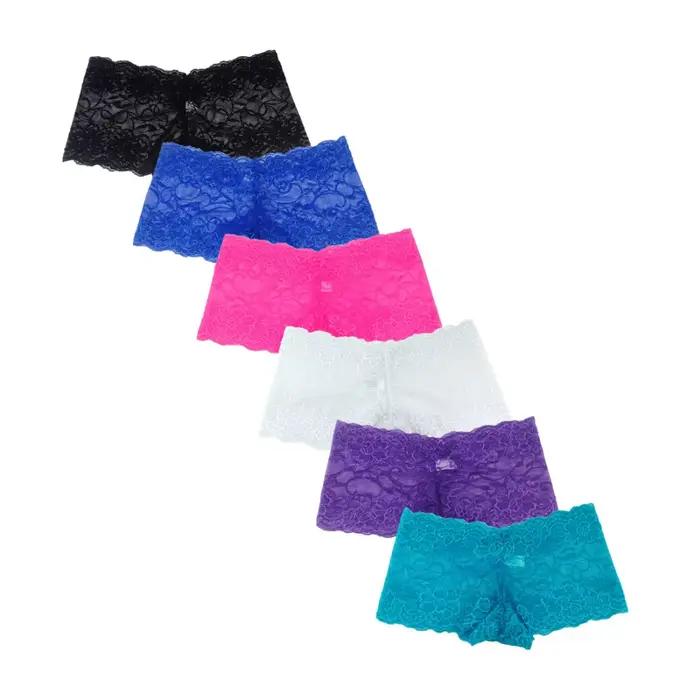 Culottes fines en dentelle pour femmes, sous-vêtements d'été bon marché, shorts transparents confortables, boxers pour femmes, vêtements intimes féminins