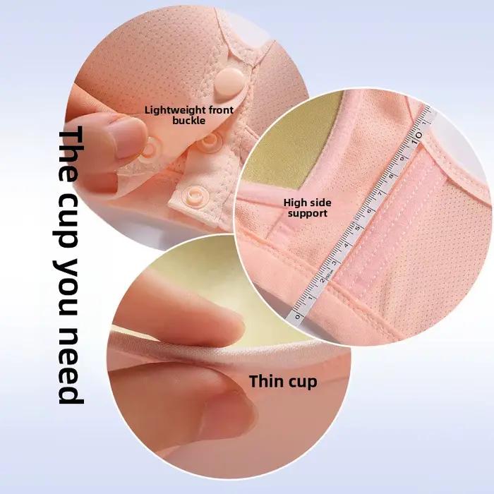 Soutien-gorge confortable en nylon à fermeture frontale pour femmes d'âge moyen et âgées, respirant, avec bretelles réglables
