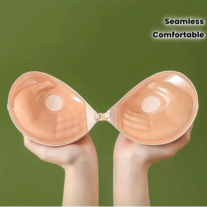 Soutien-gorge invisible auto-adhésif pour femme, push-up, sans fil, sans bretelles, confortable, sans couture, bonnets adhésifs invisibles, à porter toute la journée