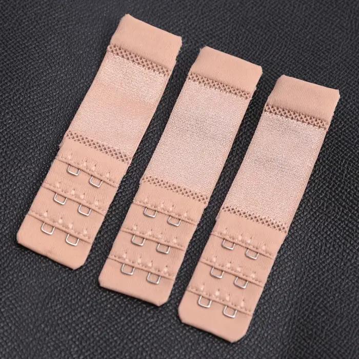 Lot de 3 rallonges de soutien-gorge à 2 crochets et 3 rangées, confortables et élastiques, avec boucles arrière ajustables pour femmes