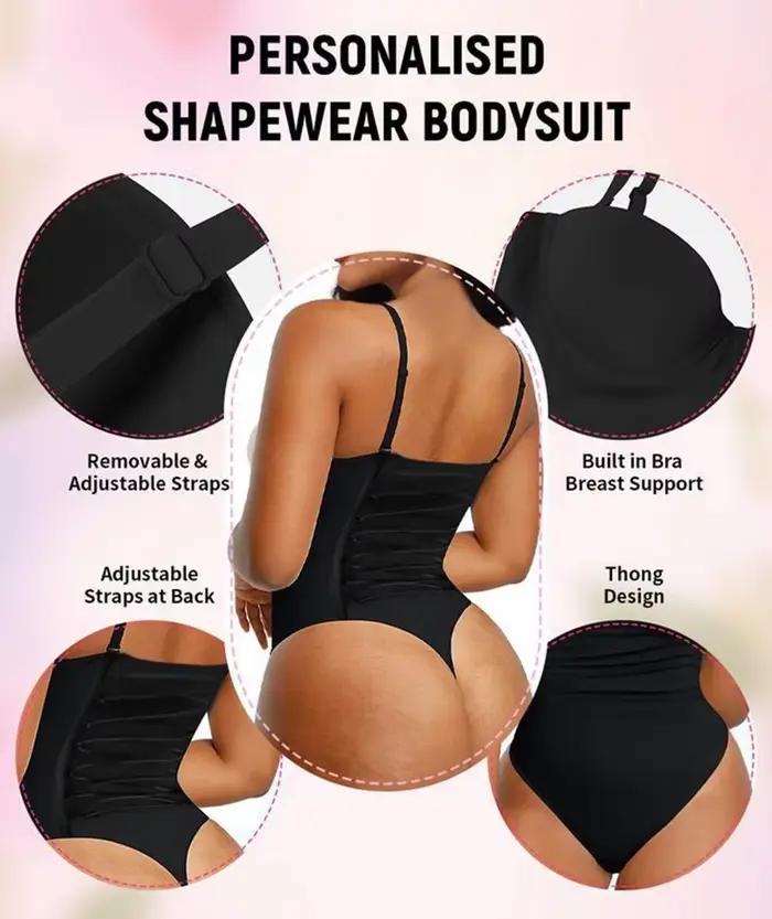 Bodysuit Gainant Pour Femmes Tailles S M L XL Avec Bretelles Réglables Coussinets De Poitrine En Coton Doux Pour Silhouette Parfaite Occasions Spéciales