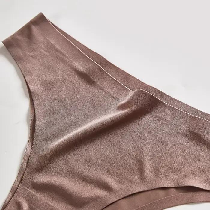 BANNIROU femmes culottes sous-vêtements Fitness sport sans couture femme Lingerie Sexy t-back string string glace soie sous-vêtements de femme