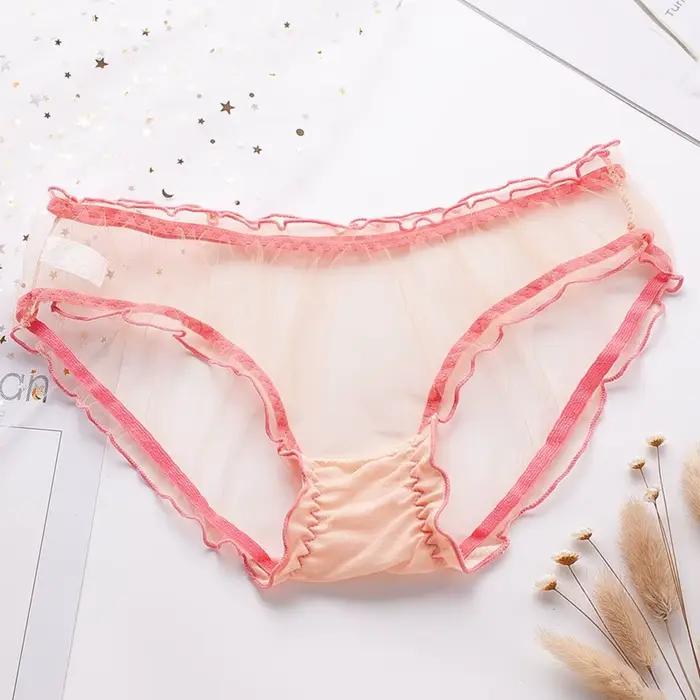 Ženský jemný boxer Sexy osobná transparentná viacfarebná nohavička pre ženy intímne slipy ženská bielizeň