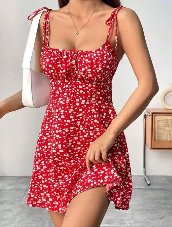Sexi letné šaty so špagetovými ramienkami pre ženy