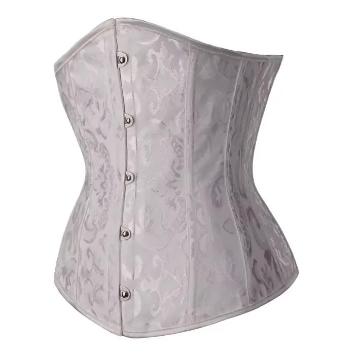 Kostic pod prsia Floral Push Up bez kostice Bustier Gotický Korset pre ženy s predným zapínaním Busk Gorset Korse Sexy