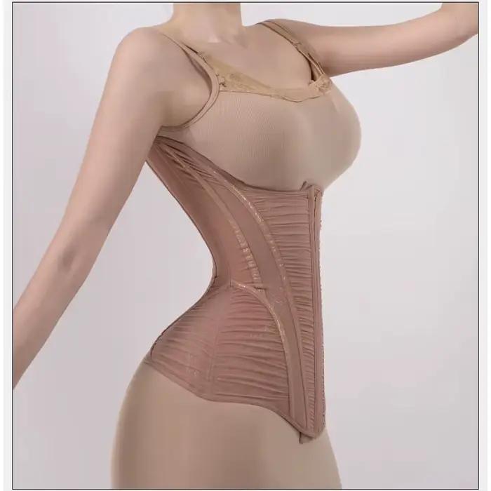 Corset sous le buste pour femmes, entraîneur de taille allongée, désossé en acier, hauts façonnant le ventre, contrôle du corps de luxe