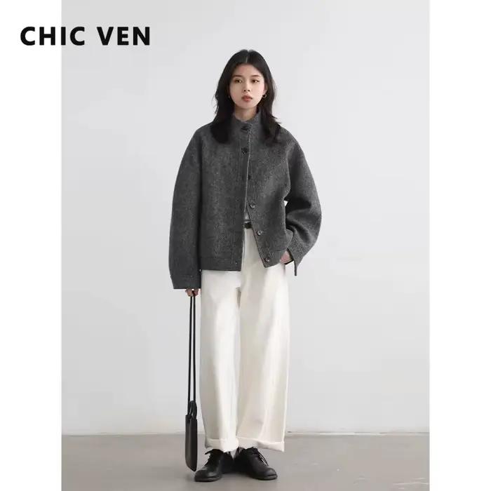CHIC VEN Dámske vlnené kabáty