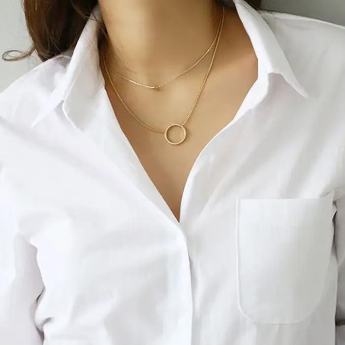 Bavlnená biela košeľa pre ženy Blusas Mujer De Moda OL Štýl voľný vrch dámsky s dlhým rukávom c