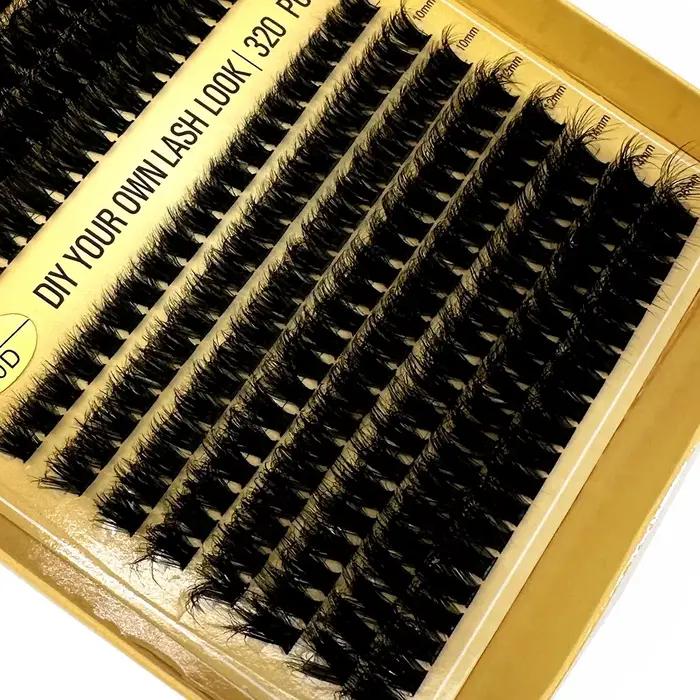 Extensions de cils HBZGTLAD en grappe thermocollées pour femmes occasions spéciales et quotidien