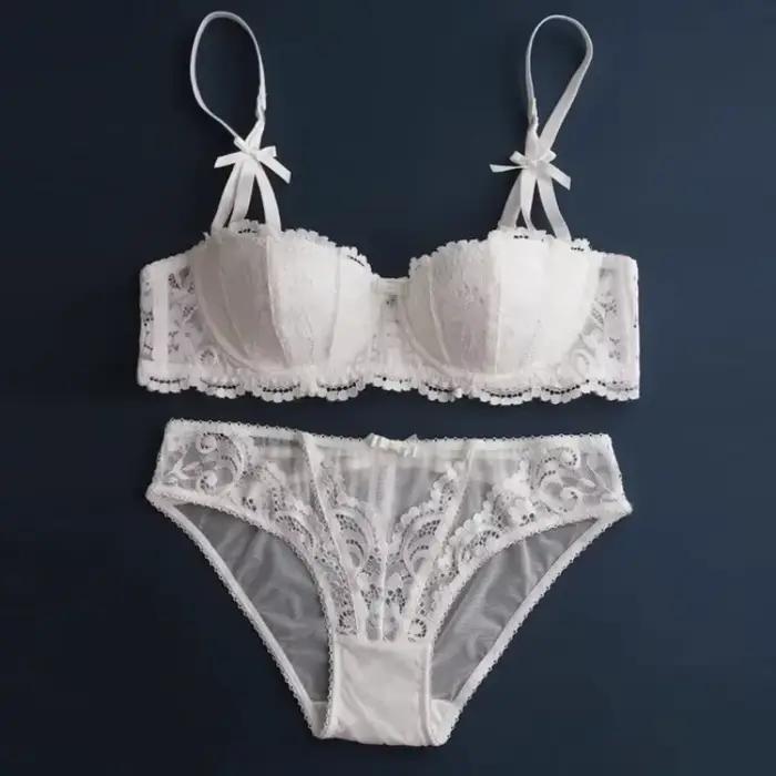 Vianočná čipkovaná podprsenka – Priesvitná čierna a červená bralette