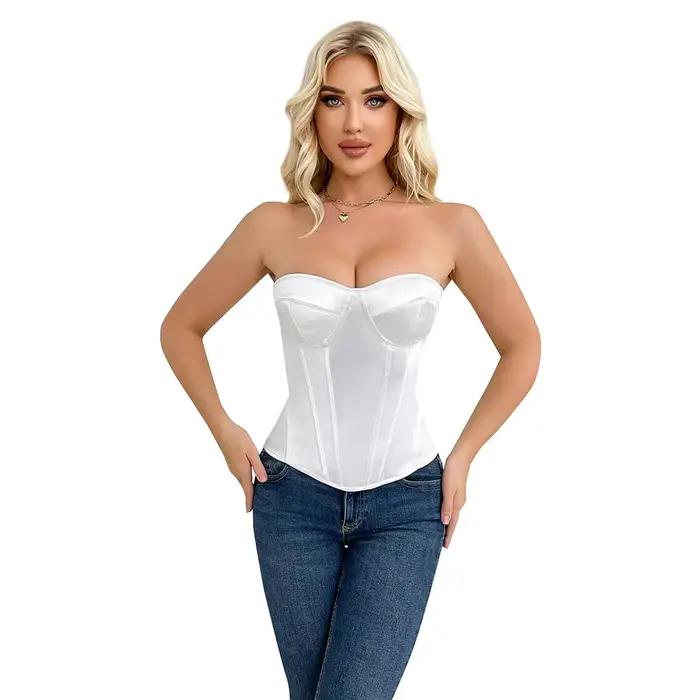Corset en polyester et élasthanne pour femmes, bustier gothique chic et structurant pour tous les jours, streetwear et occasions spéciales