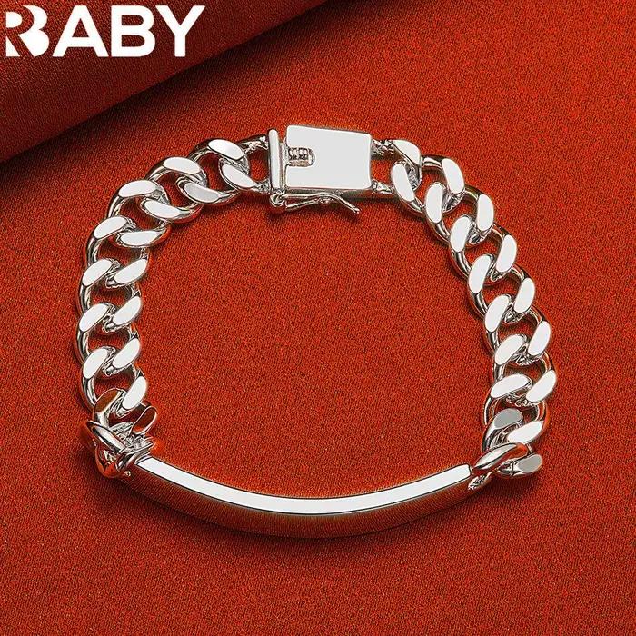 URBABY – Štvorcový retiazkový náramok z rýdzeho striebra 925 pre ženy