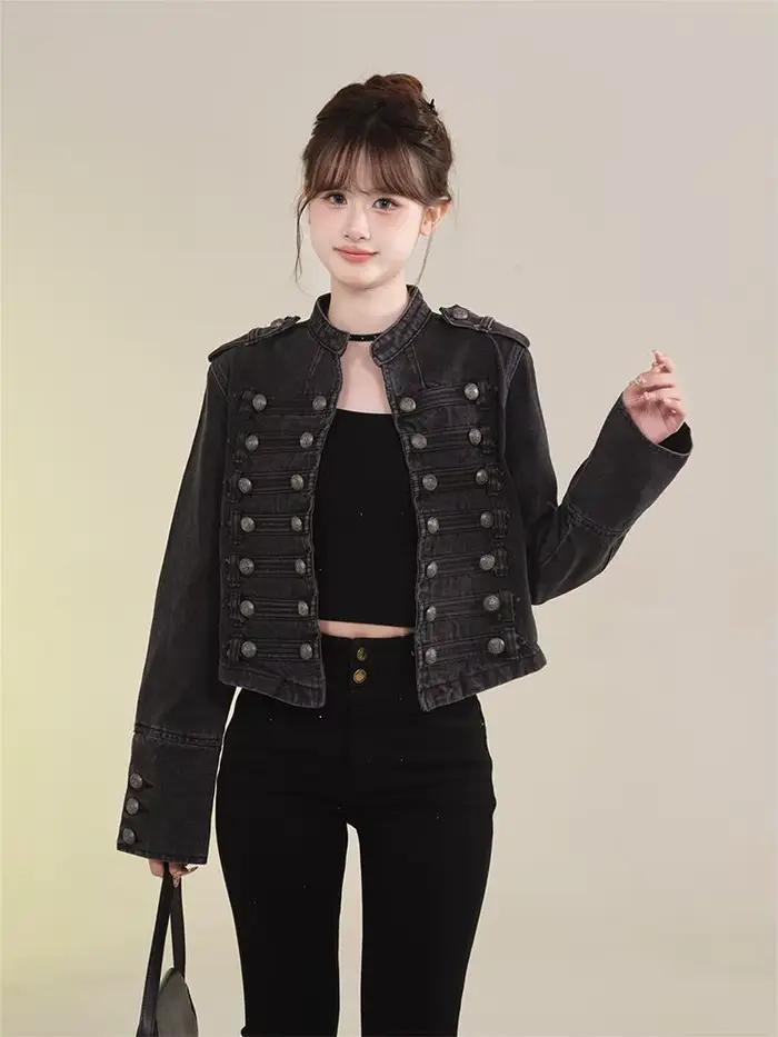 Dámska krátka bunda z retro amerického denimu
