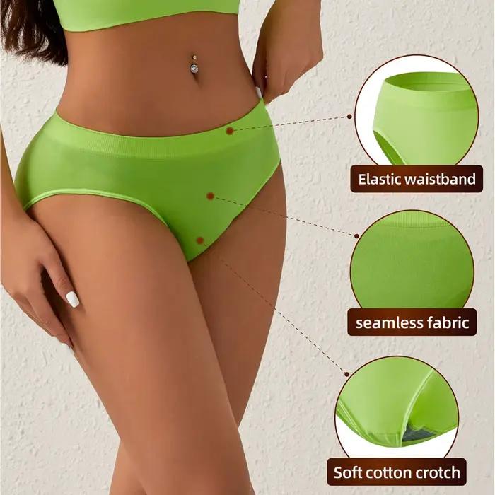 Lingerie Sexy pour femmes, couleur unie, culotte délicate Ultra-fine, taille basse, sous-vêtements respirants, pur désir, culotte sans couture