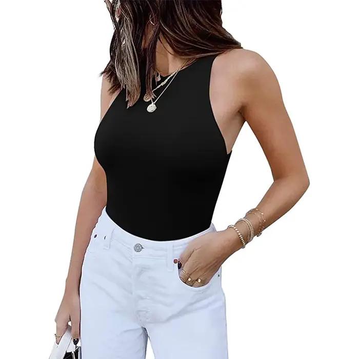 Pull Body sans manches pour femmes, Sexy, épaules dénudées, haut, Streetwear, noir, vêtements Catsuit, 2021