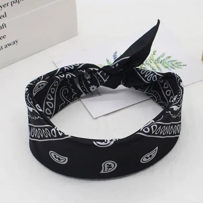 Štvorcový bandana Hip Hop čierne šatky pre ženy športový