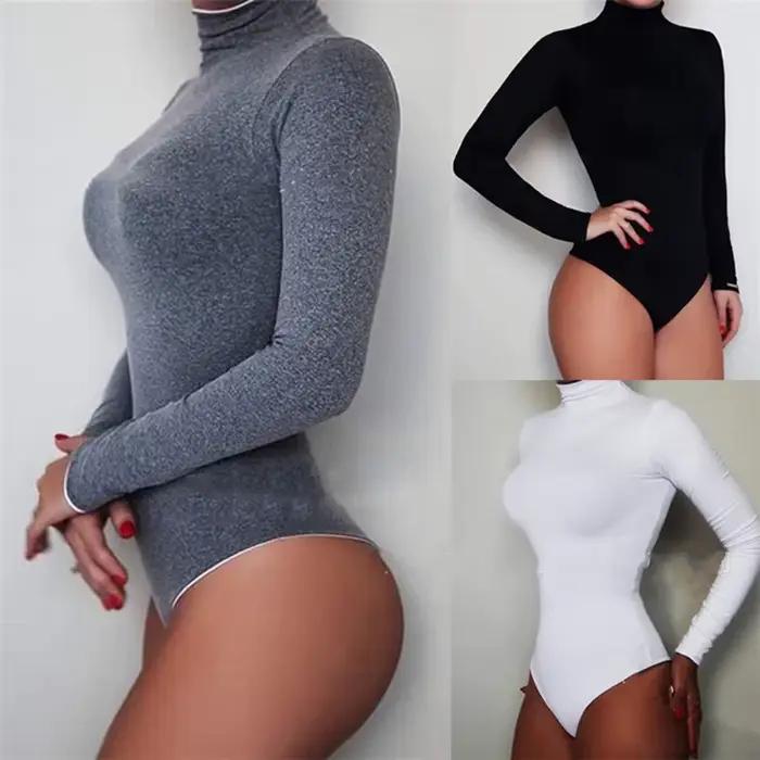 Dámsky čierny body s dlhým rukávom