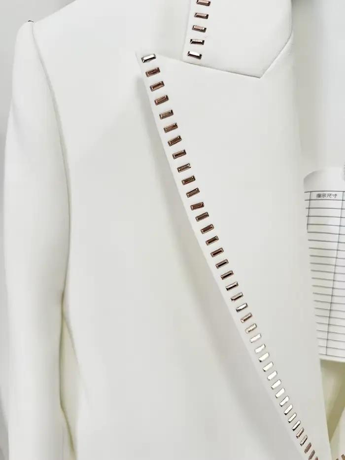 Ensemble haut-perles et jupe ample pour femme en coton et polyester élégant pour occasions professionnelles