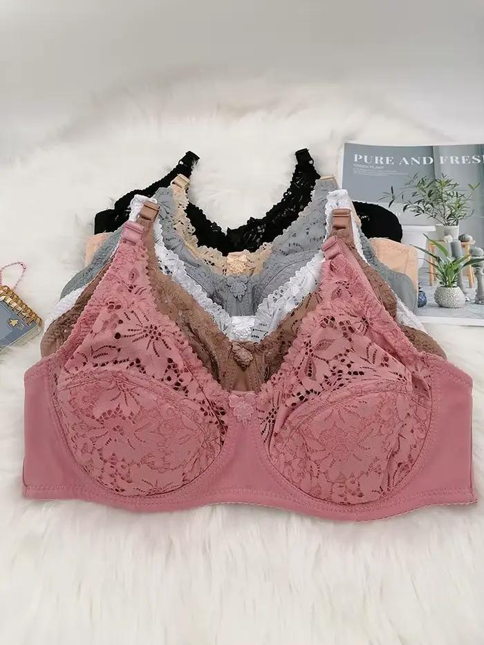 6 farieb s kosticami Bralette C D košíčky tenká bavlna vypchávka podprsenky pre ženy kvetinová podprsenka 75C 80C 85C 90C 95C 100C 105C 105D 100D bh C18