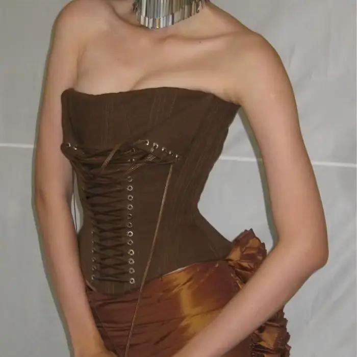 Corset en arête de poisson avec cravate en corde, Camisole Sexy sans bretelles, mode d'été, Bustier ajusté Y2k, débardeur pour femmes, gilet sans manches