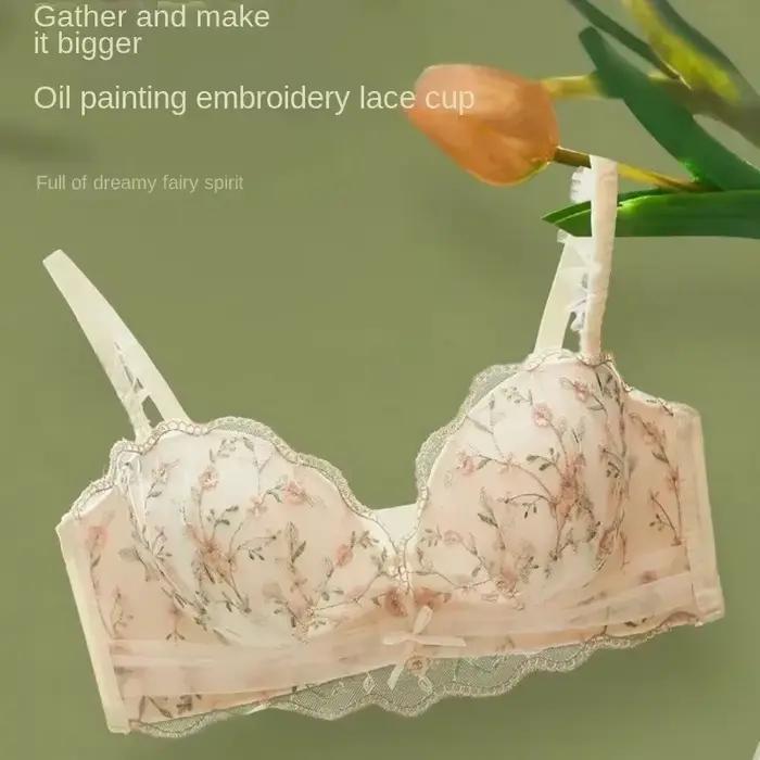 Soutien-gorge froncé pour femmes, petits seins, Collection de poitrine plate, poitrine latérale, Anti-affaissement, sans anneau en acier, soutien-gorge en relief pour femmes
