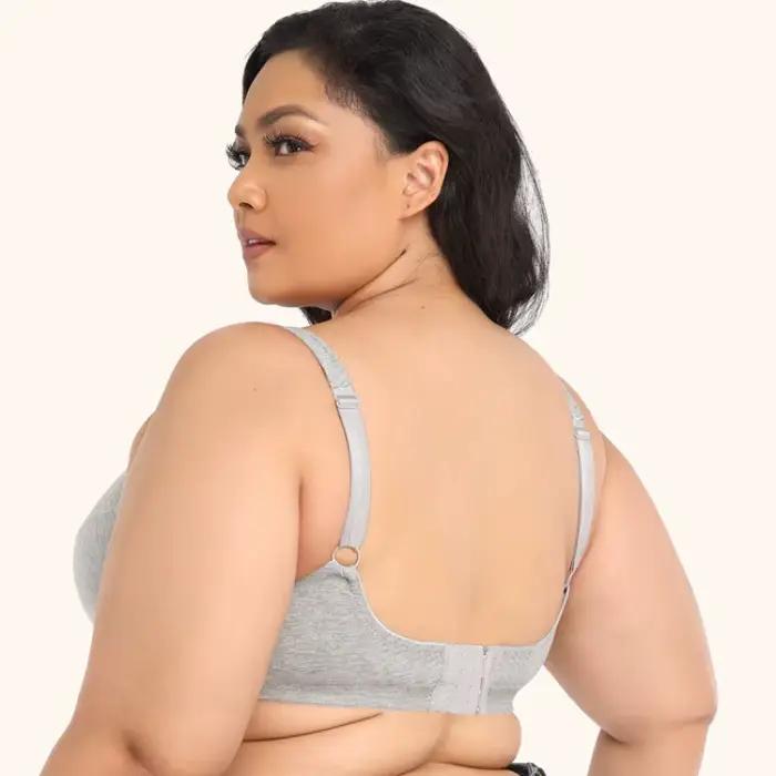 Soutien-gorge en coton grande taille 80-110F, bretelles larges, à armatures, imprimé européen, Ultra fin, respirant, couverture complète, Lingerie pour femmes
