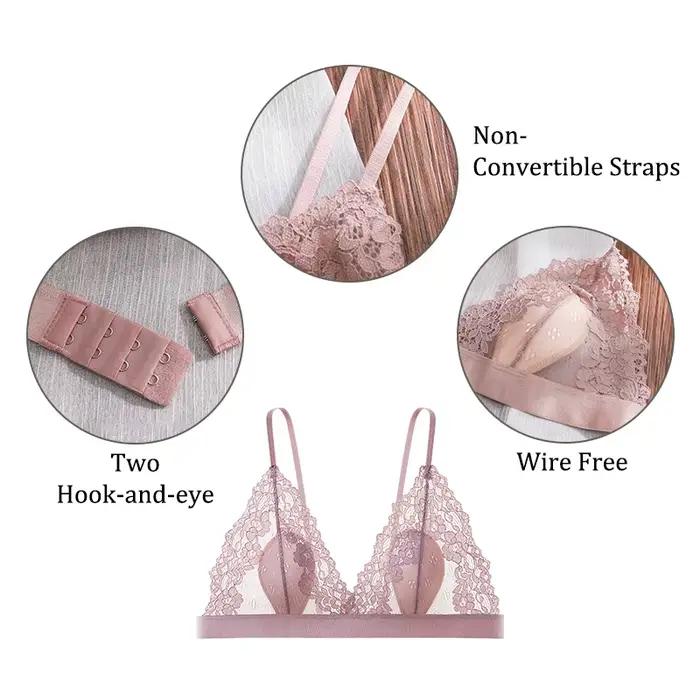 Bannirou-Soutien-gorge transparent en dentelle pour femme, sous-vêtement fin, lingerie sexy sans fil, nouvelle collection, 1 pièce