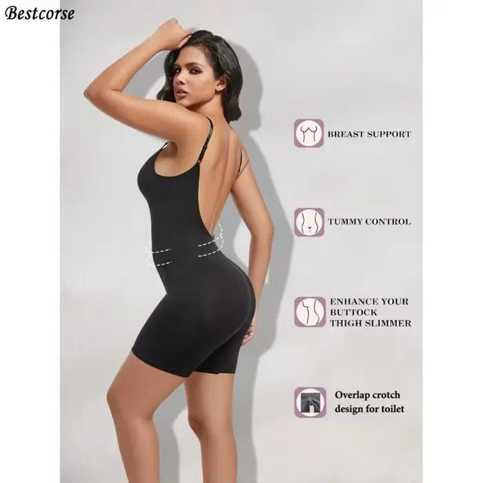Bezšvové tvarovacie body na šaty s odhaleným chrbtom