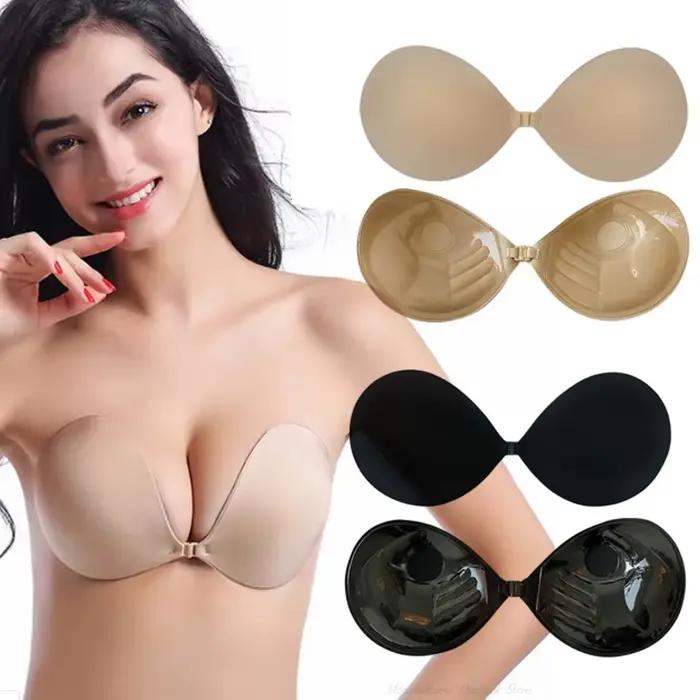 Super vente été femmes poitrine autocollants soulever soutien-gorge nu auto-adhésif soutien-gorge couverture Invisible soutien-gorge Silicone Pad Sexy bretelles poitrine