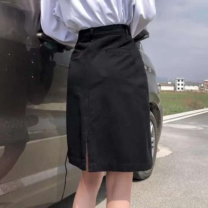 Džínsová vintage sukňa pre ženy
