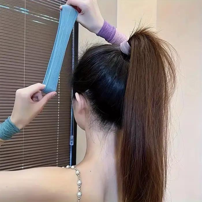 5/10/20 ks/sada nové farebné nylonové elastické gumičky do vlasov pre ženy a dievčatá