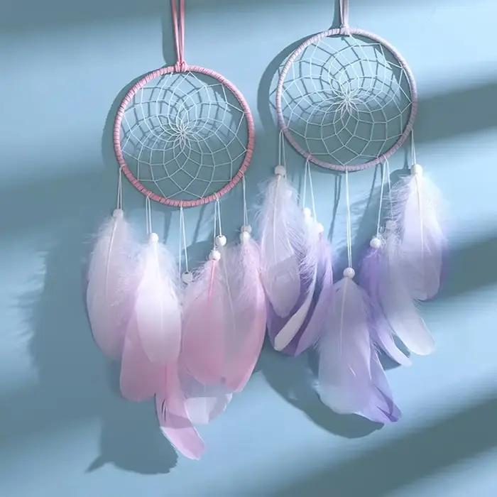 Attrape-rêves fait à la main, pendentif attrape-rêves, carillons éoliens creux créatifs, tenture murale