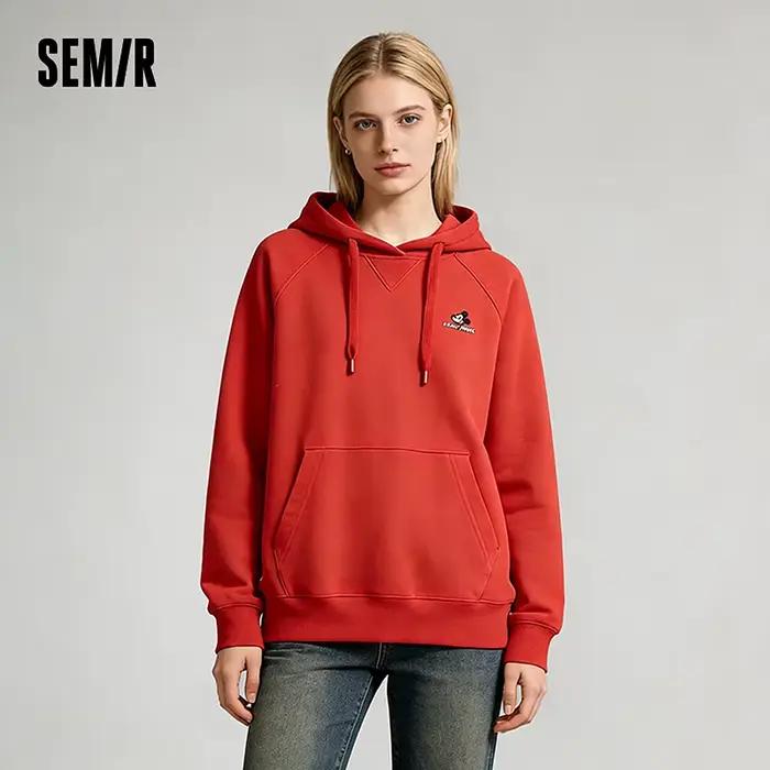 Voľný mikina s kapucňou Semir pre ženy
