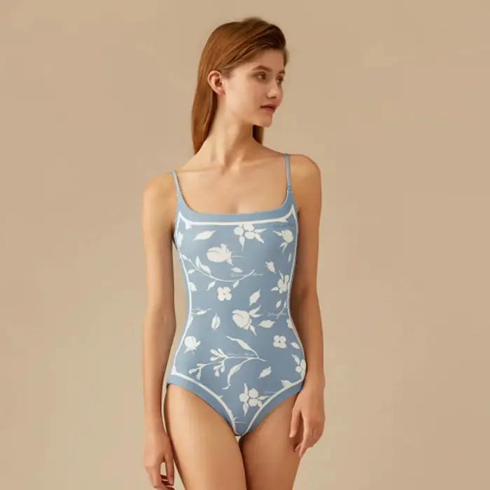 Maillot de bain une pièce tubulaire bustier en polyester coton elasthanne pour femmes occasions estivales nage baignade plage
