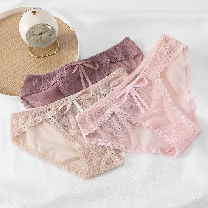 Sexy femmes culottes creux sous-vêtements en dentelle slips dames caleçons décontractés femme Lingerie intimes fille culotte Жіночі Тр