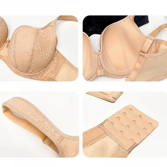 Soutien-gorge Grande Taille Confortable pour Femmes, Bonnets Complets en Dentelle avec Armatures, Anti-affaissement, Effet Minimiseur, Tailles 34/75-42/95, Bonnets DEFGH