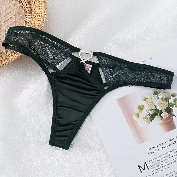 String européen taille basse sans couture pour femme, sous-vêtement confortable, culotte sexy en dentelle, lingerie féminine