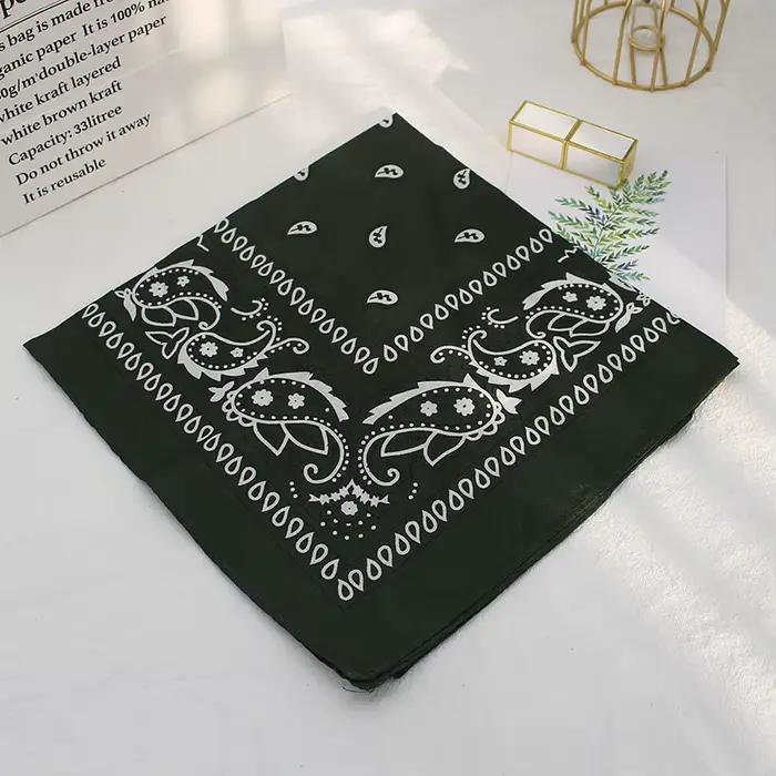 Štvorcový bandana Hip Hop čierne šatky pre ženy športový