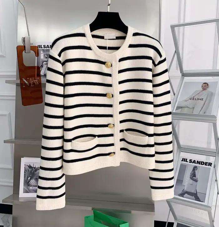 Dámsky pásikavý cardigan